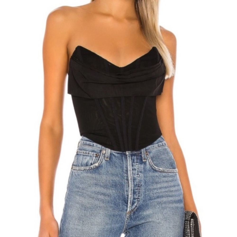 NBD Hailee Bustier Top Black XS‎